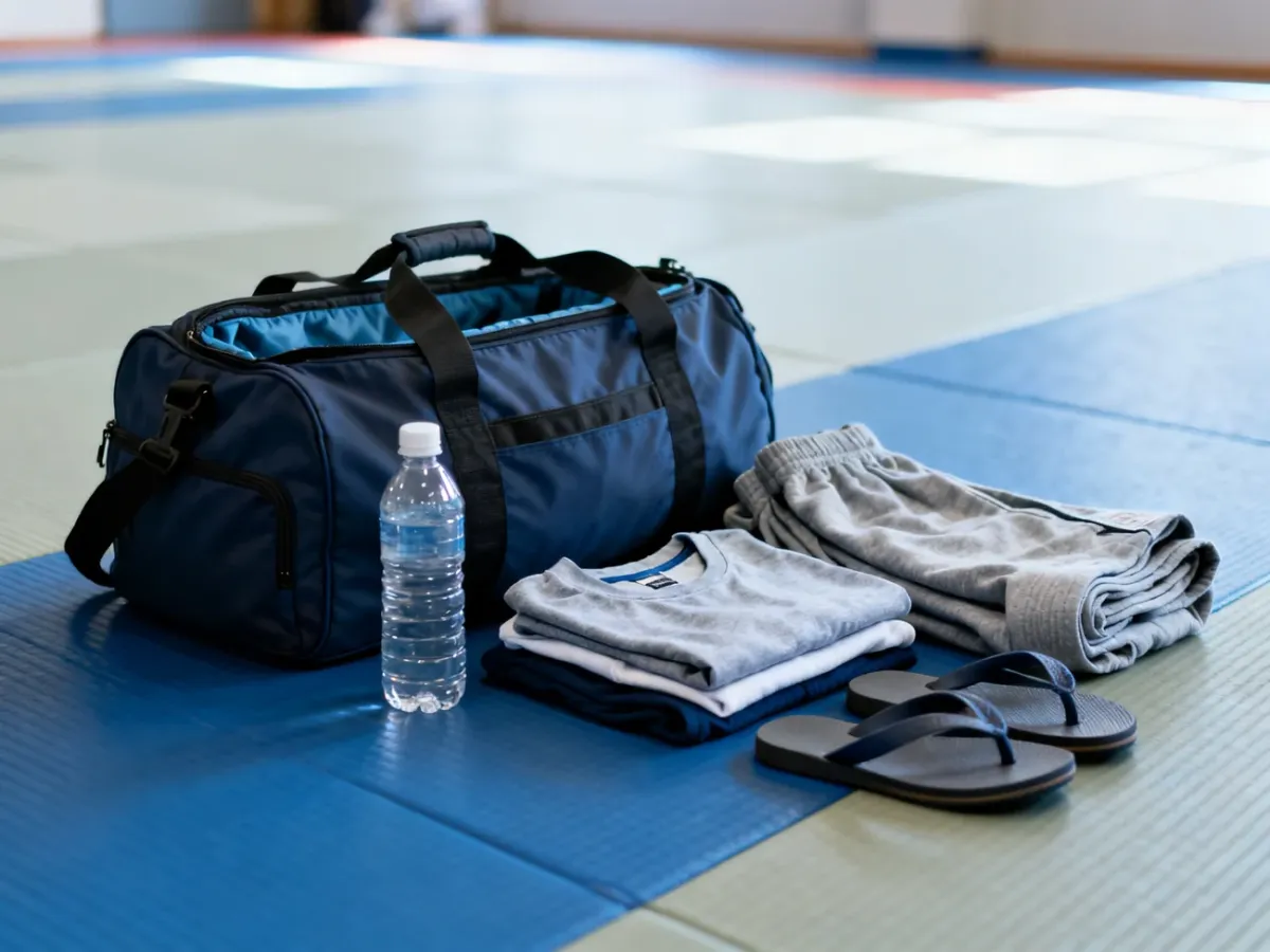 Torba przygotowana na pierwszy trening judo